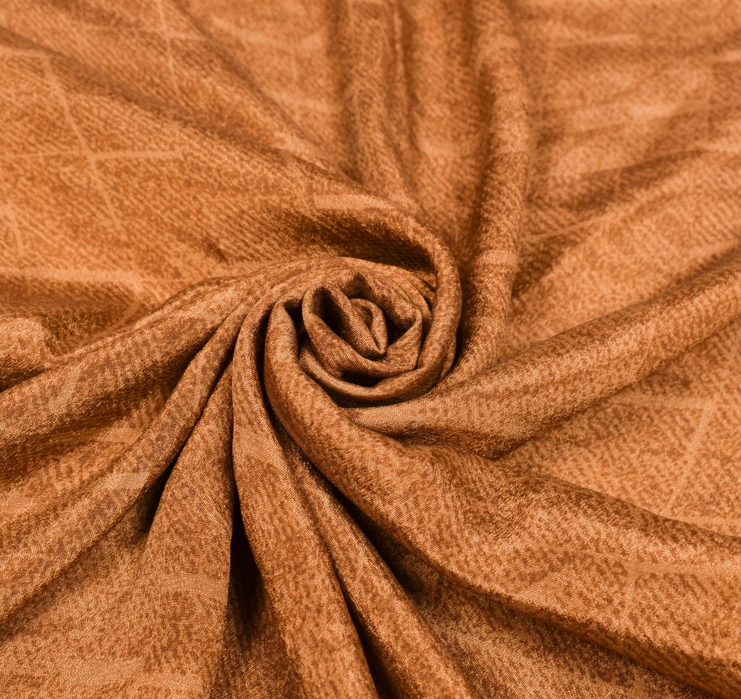 Sushila Vintage Brown Saree 100% Pure Chinnon Silk Printed 6Yd Soft Craft Fabric