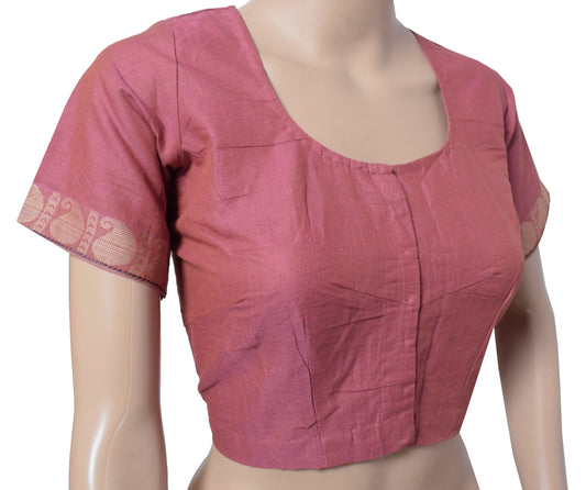 Sushila Vintage Readymade Stitch Sari Blouse PureCotton Woven Designer Choli 38"