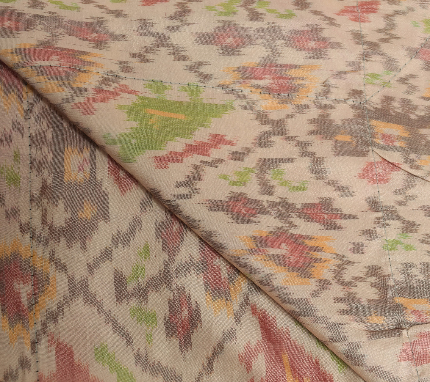 Sushila Vintage Hand Woven Ikkat Patola Dupatta 100% Pure Silk Soft Long Stole