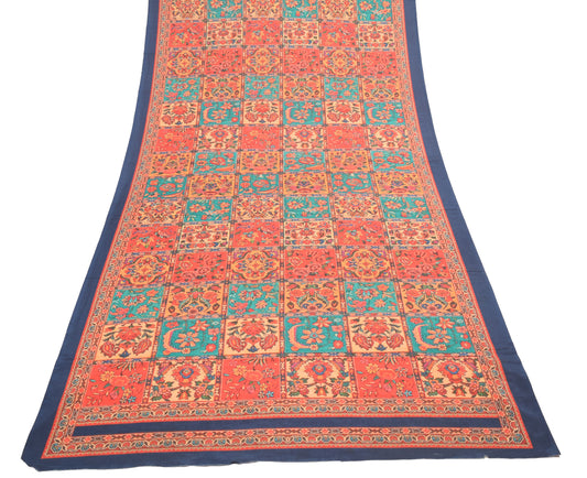 Sushila Vintage Multi-Color Art Silk Dupatta Digital Printed Floral Long Stole