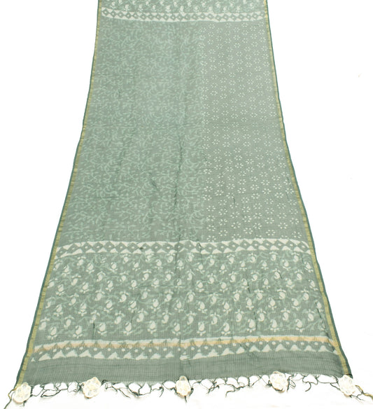 Sushila Vintage 100% Pure Cotton Dupatta Printed & Woven Paisley Long Stole Veil