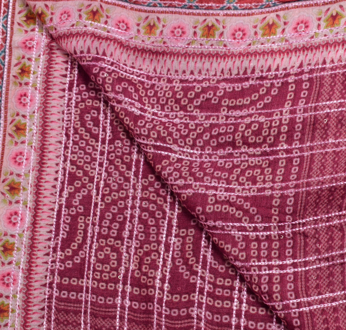 Sushila Vintage 100% Pure Cotton Dupatta Printed Stunning Soft Long Stole Warp