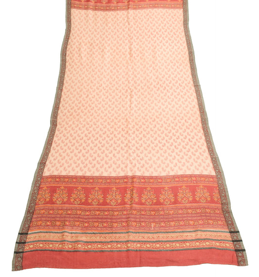 Sushila Vintage Floral Dupatta 100%Pure Woolen Hand Block Printed Soft LongStole