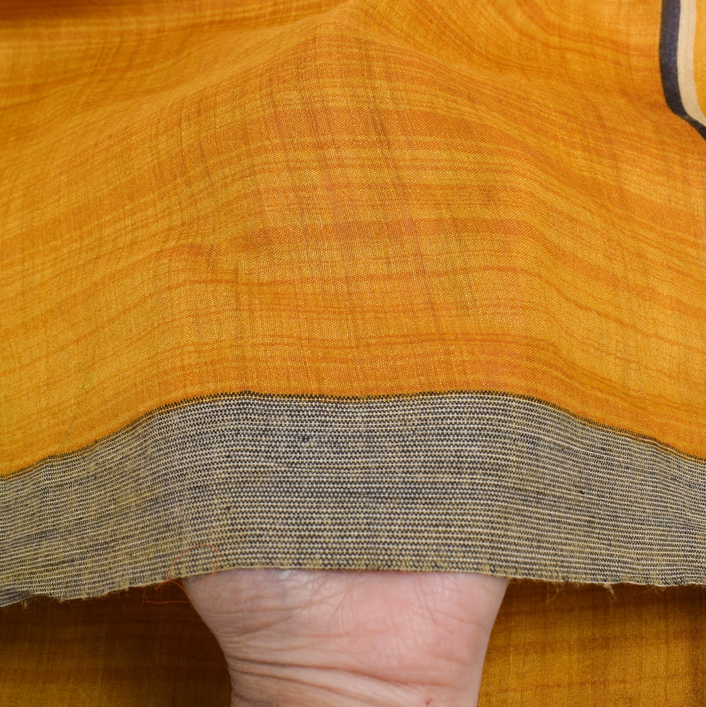 Sushila Vintage Mustard Dupatta 100% Pure Woolen Stripes Printed Soft Long Stole