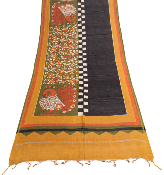 Sushila Vintage Multi-Color Dupatta Kalamkari Printed Pure Cotton Long Stole