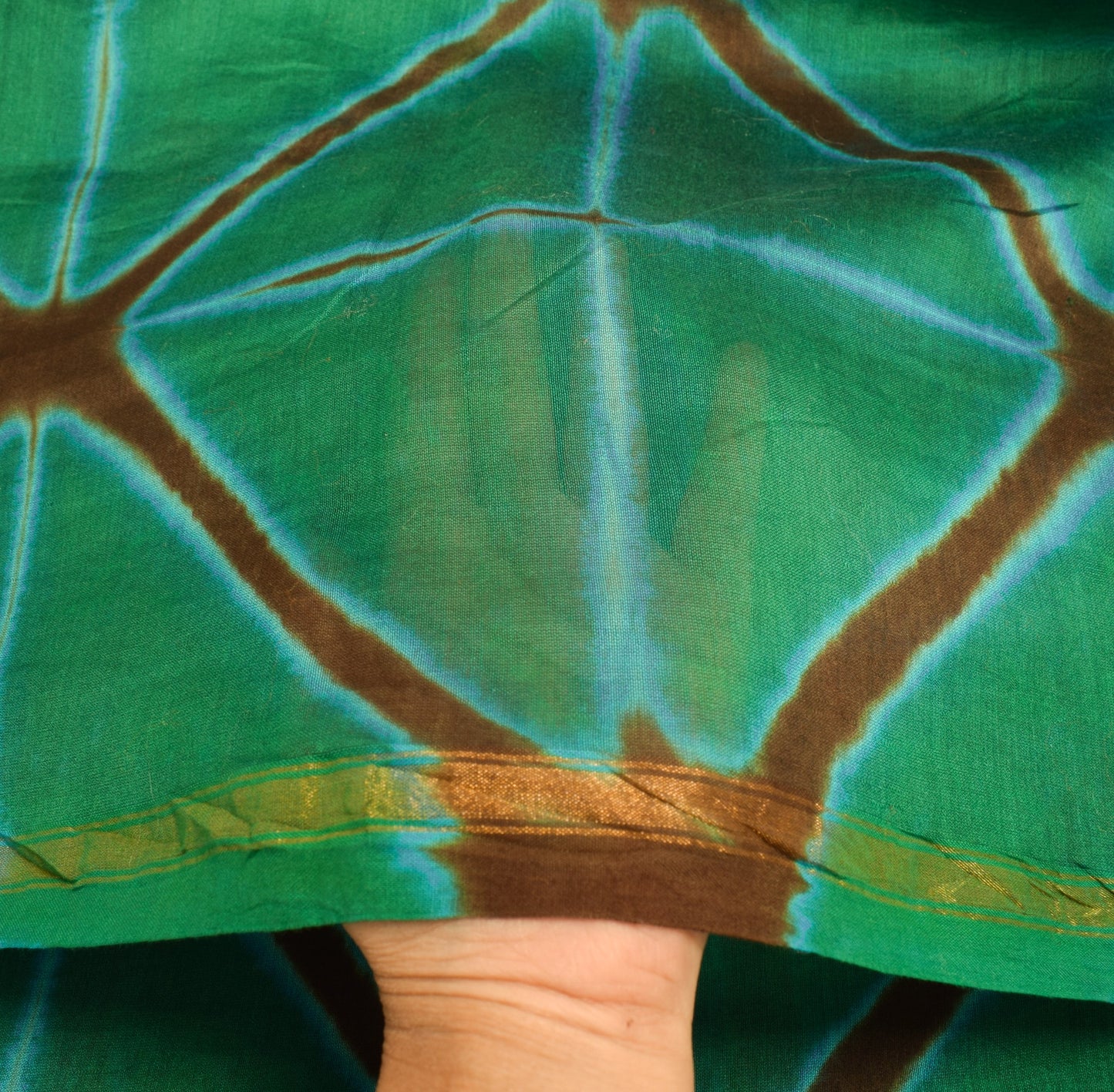 Sushila Vintage Green Batik Printed Dupatta Pure Cotton Casual Women Long Stole