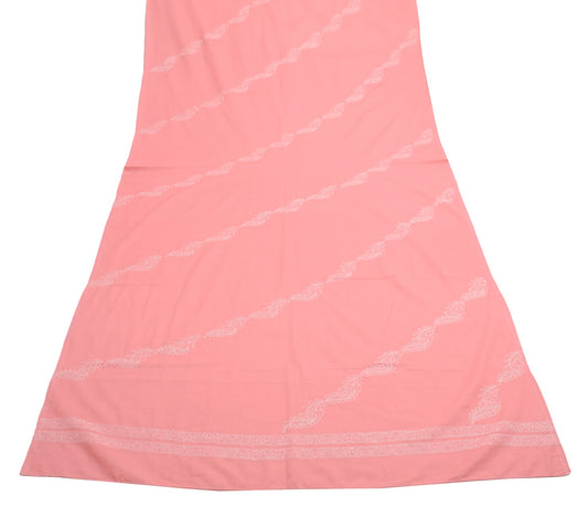 Sushila Vintage Dusty Rose Dupatta Embroidered Chikankari Pure Cotton Long Stole