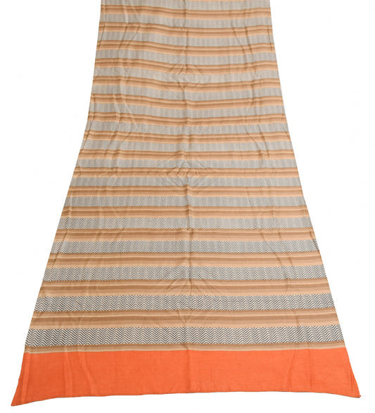 Sushila Vintage Pure Cotton Silk Dupatta Printed & Woven Stripes Soft Long Stole