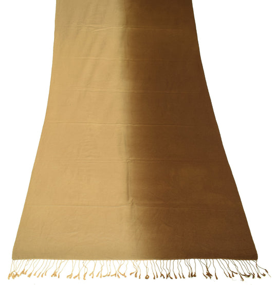 Sushila Vintage Woven Brown Dupatta 100% Pure Wool Soft & Warm Long Shawl/Stole