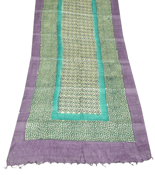 Sushila Vintage Pure Cotton Silk Dupatta Hand Printed Multi-Color Long Stole