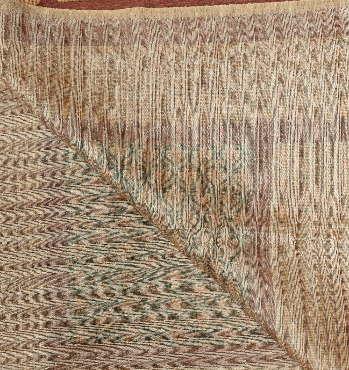 Sushila Vintage Brown Art Silk Dupatta Floral Woven & Printed Long Stole Veil