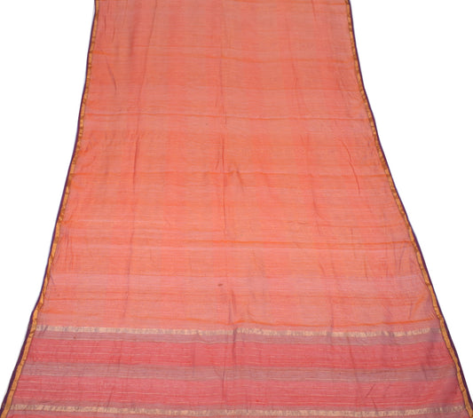 Sushila Vintage Rust BRANDED Dupatta Pure Cotton Silk Hand Block Long Stole Wrap