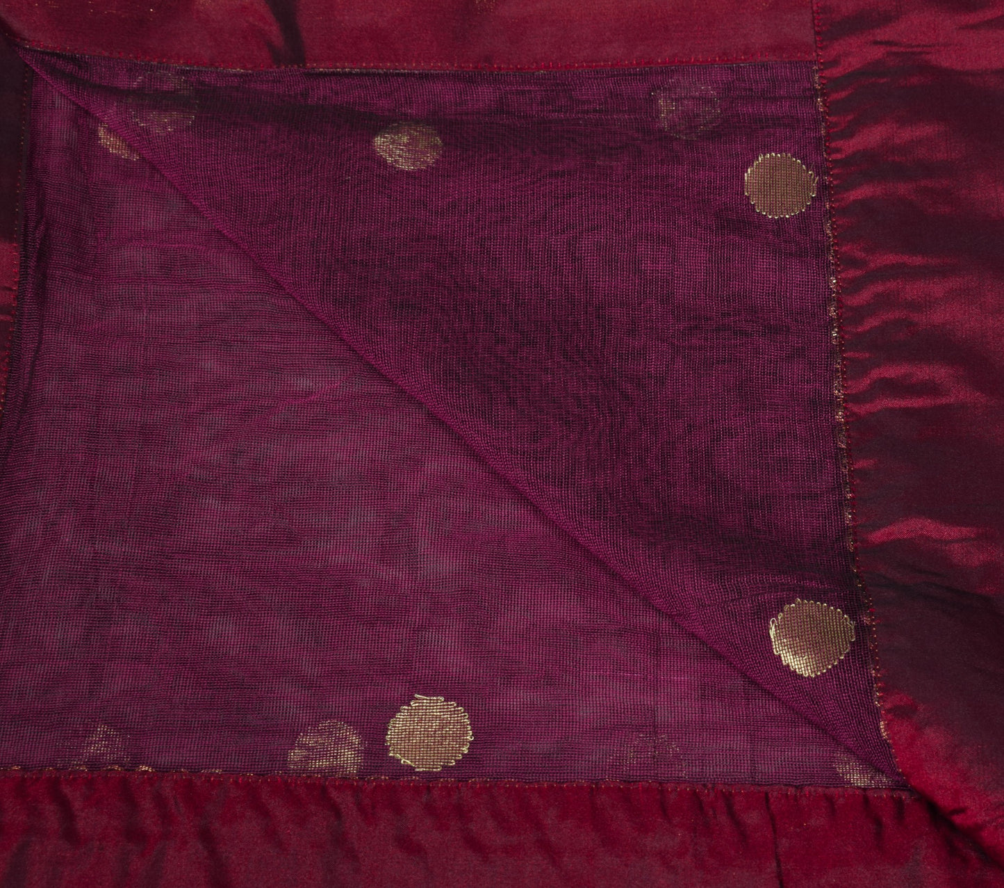 Sushila Vintage Magenta Cotton Silk Dupatta with Patch Work & Woven Long Stole