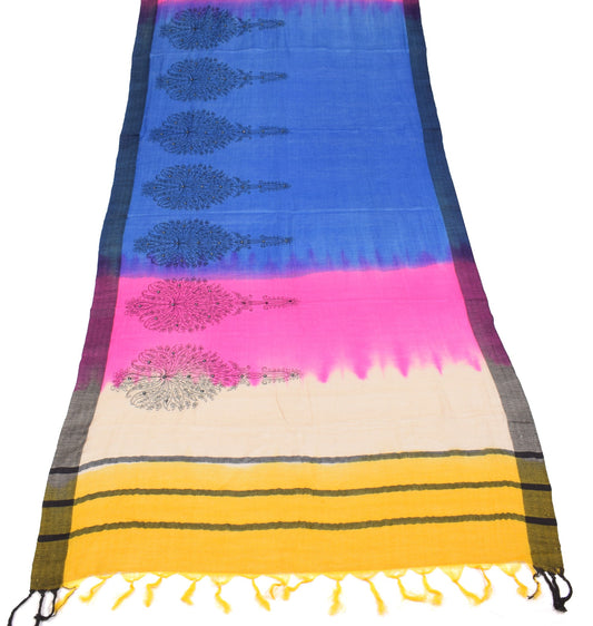 Sushila Vintage Pure Woolen Dupatta Multi-Color Floral Embroidered Long Stole