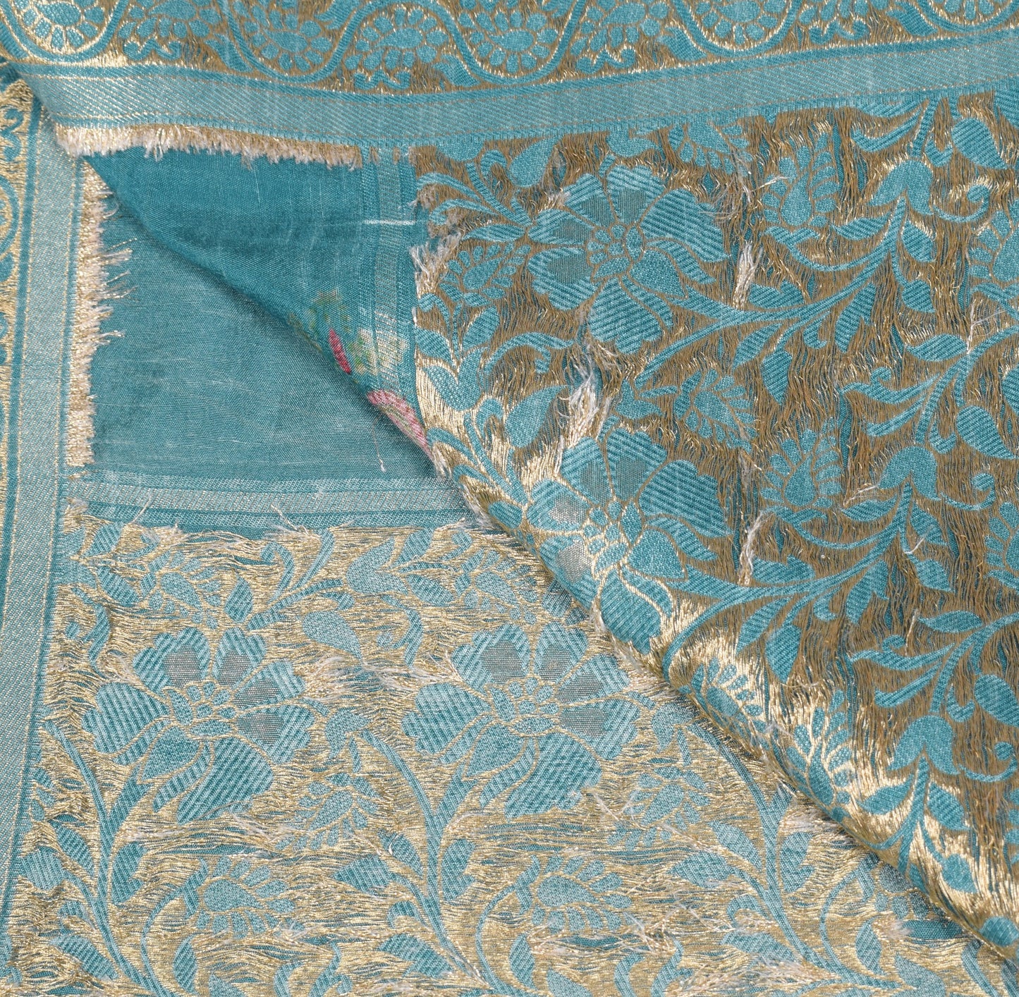 Sushila Vintage Digital Printed Dupatta Pure Cotton Brocade Floral Long Stole
