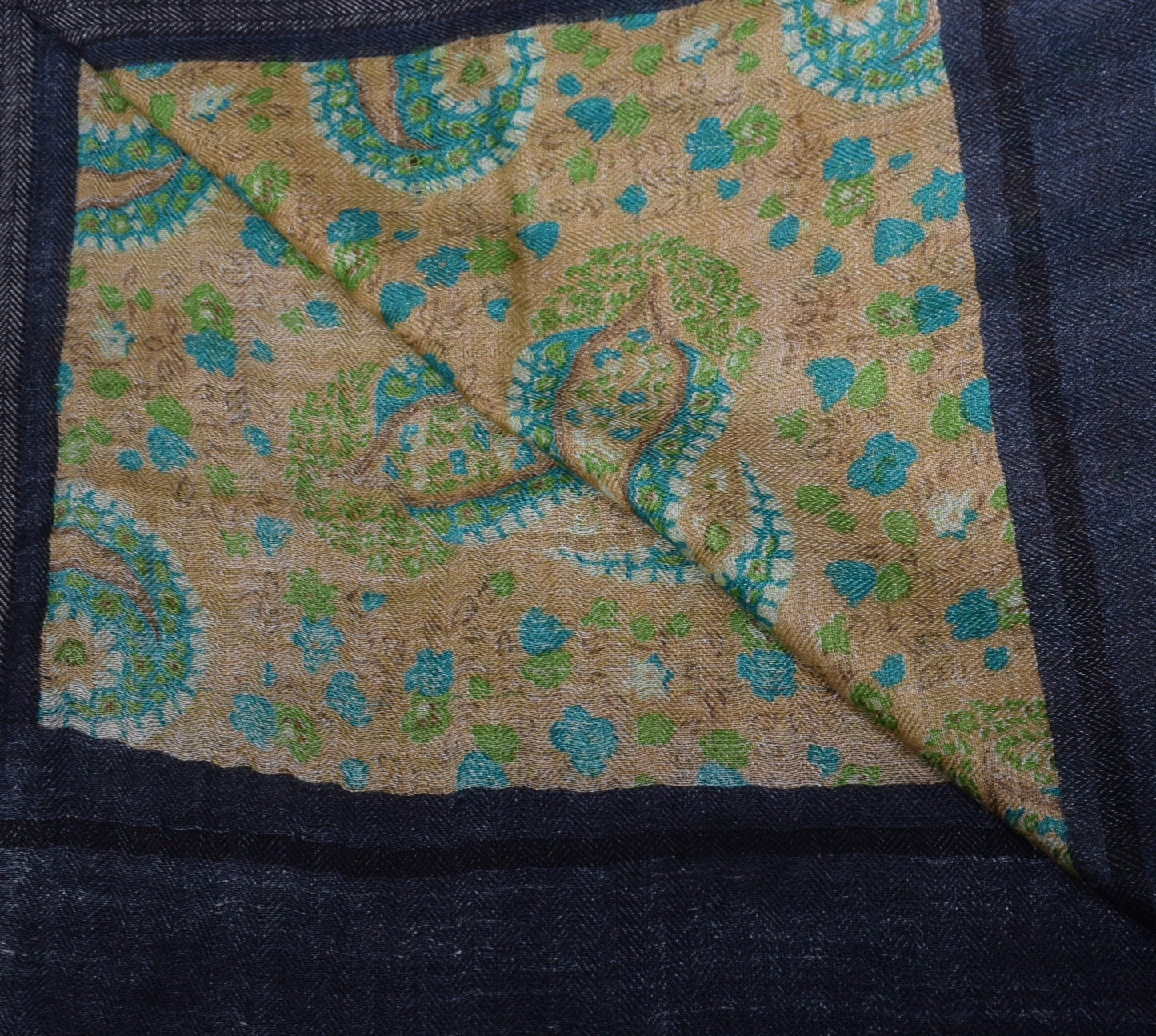 Sushila Vintage Brown Printed Dupatta Pure Woolen Woven Soft Indian Long Stole