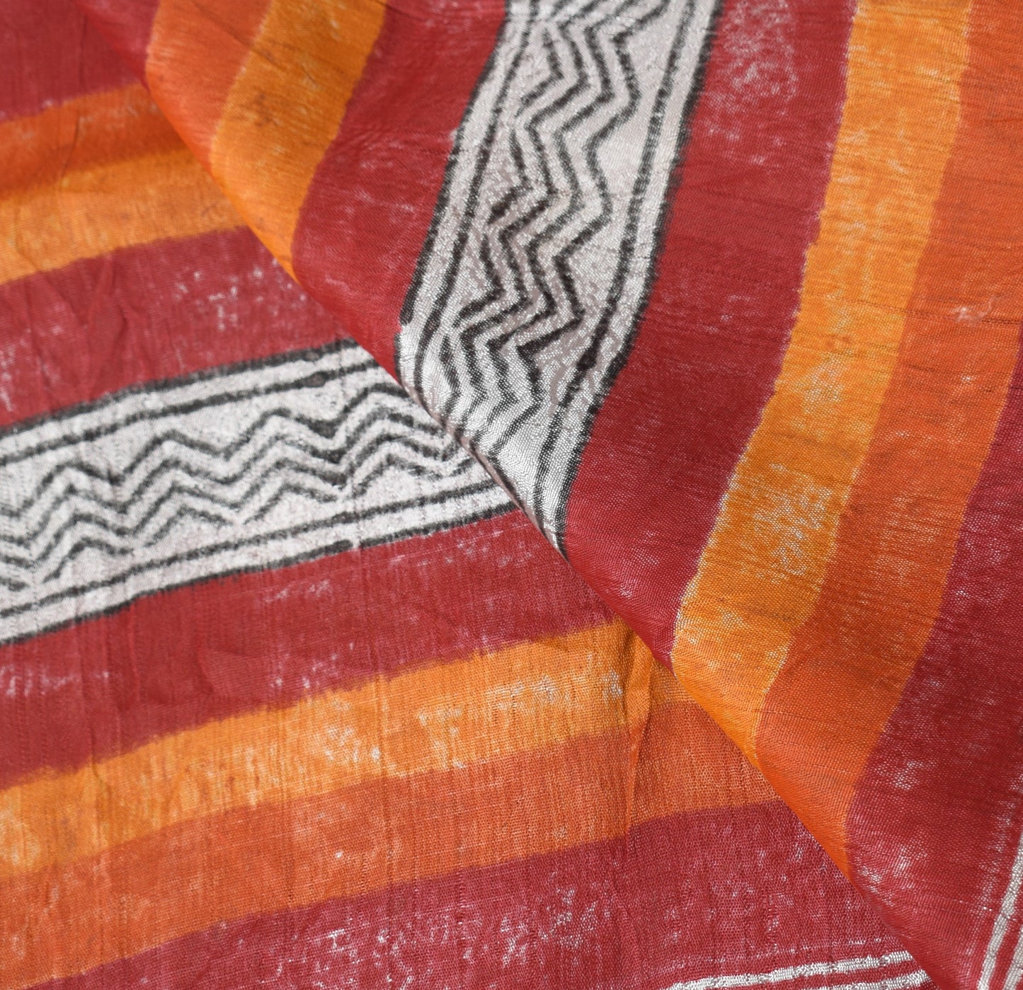 Sushila Vintage Gray Dupatta Pure Rayon Hand Block Printed Stylish Long Stole