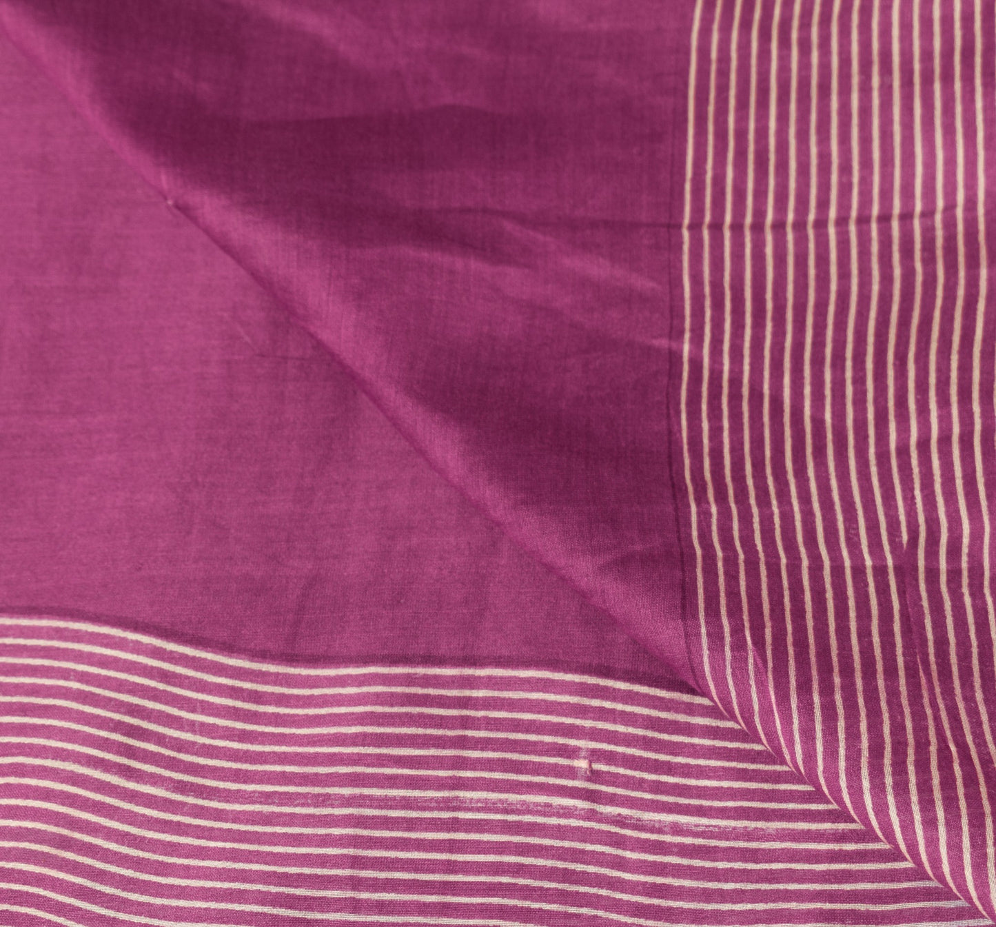 Sushila Vintage Magenta Dupatta 100% Pure Cotton Floral Hand Printed Long Stole