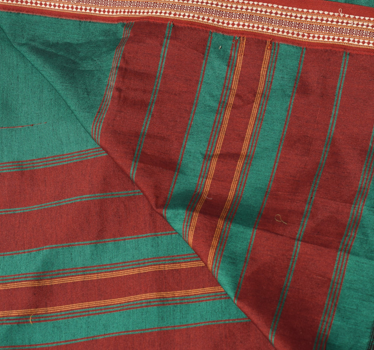 Sushila Vintage Green Handloom Dupatta Pure Cotton Silk Narayanpet Long Stole