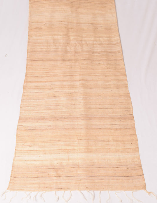 Sushila Vintage Brown Dupatta Pure Khadi Woven Handloom Indian Long Stole Wrap