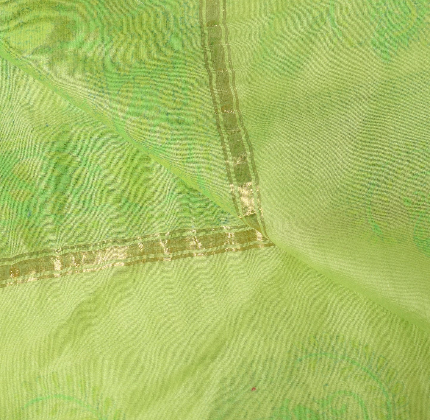 Sushila Vintage Hand Block Printed Dupatta Pure Cotton Silk Floral Long Stole