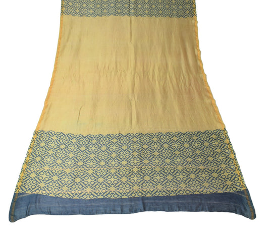 Sushila Vintage Geometrical Printed Dupatta Pure Cotton Green Casual Long Stole