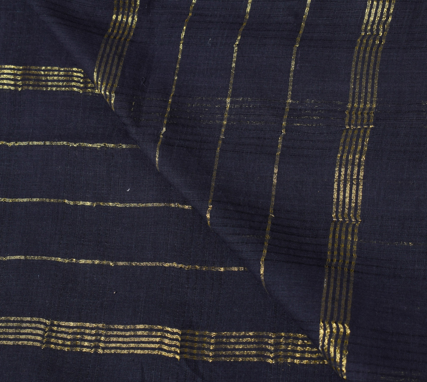 Sushila Vintage Black Dupatta Pure Cotton Woven Zari Brocade Long Stole Hijab