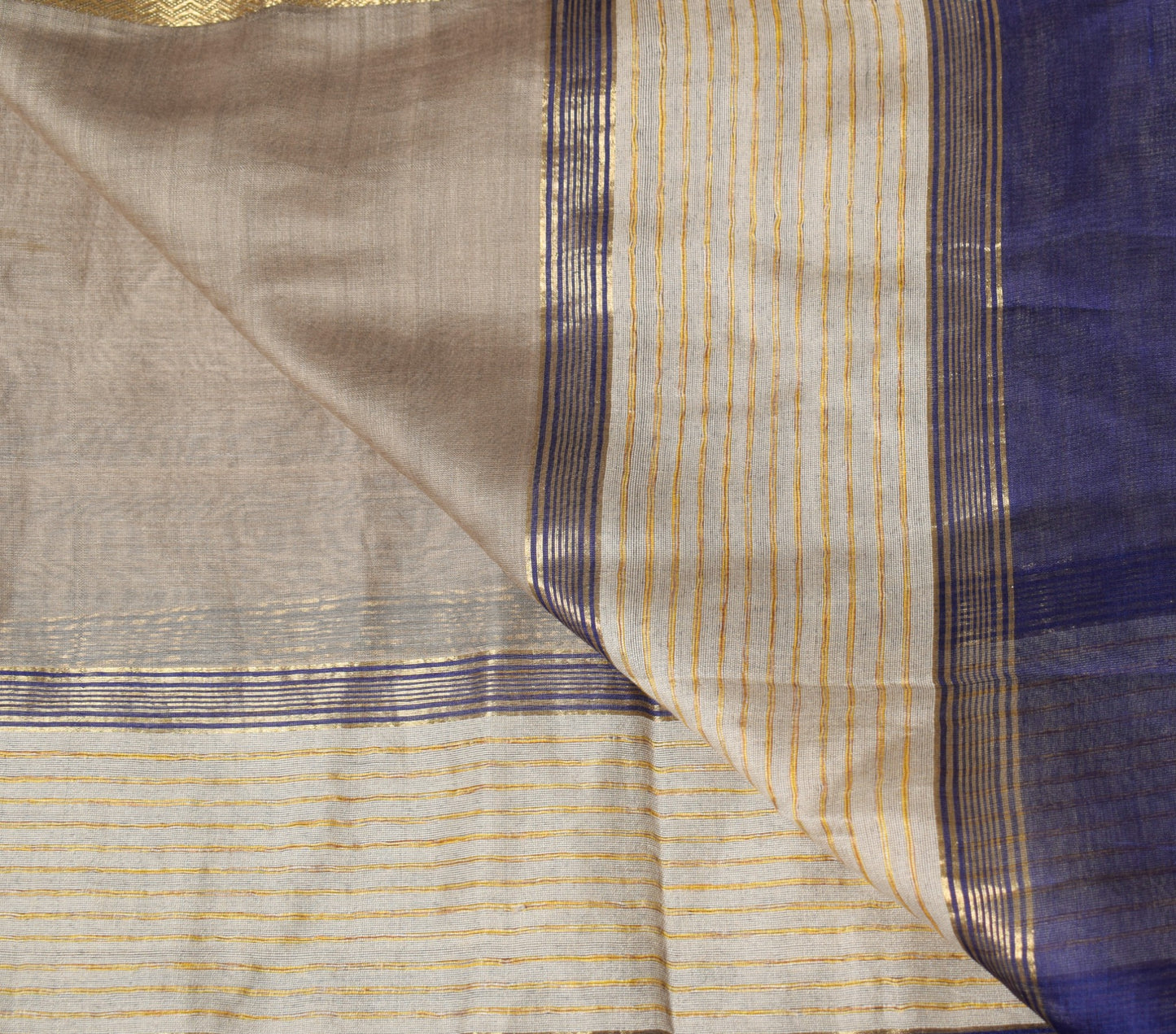 Sushila Vintage Pure Cotton Silk Dupatta Brown Plain Body Woven Border LongStole