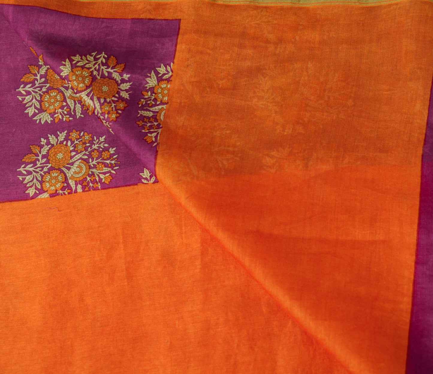 Sushila Vintage Magenta Dupatta Pure Cotton Silk Hand Block Printed Long Stole