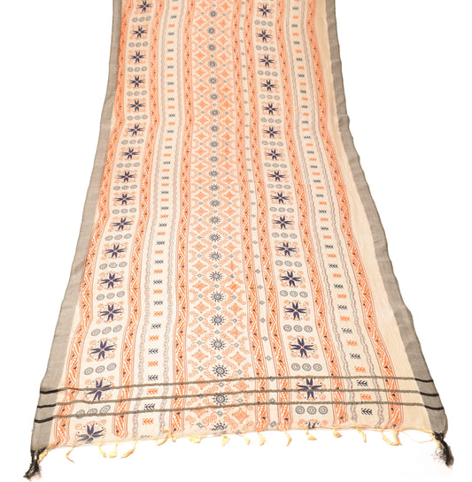 Sushila Vintage Hand Block Printed Dupatta Pure Woolen Floral Soft Long Stole