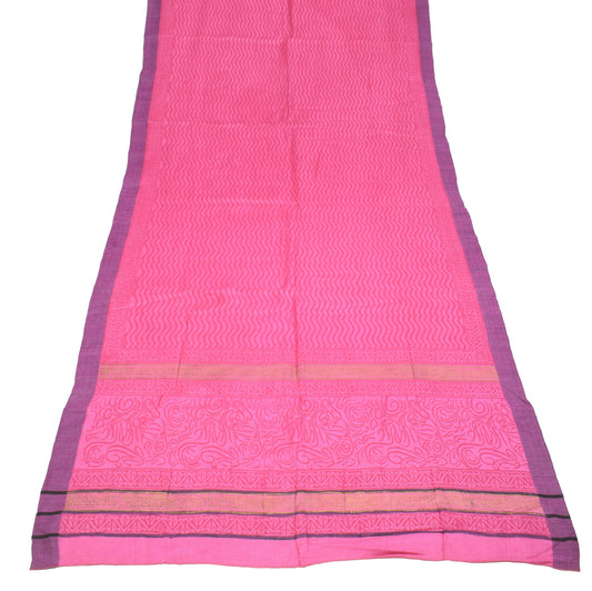 Sushila Vintage Pink Dupatta Pure Woolen Hand Block Print Soft Shawl Long Stole