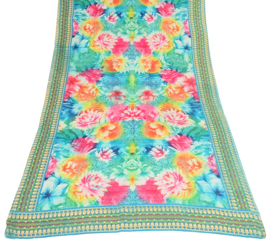 Sushila Vintage Pure Woolen Dupatta Multi-Color Digital Printed Soft Long Stole