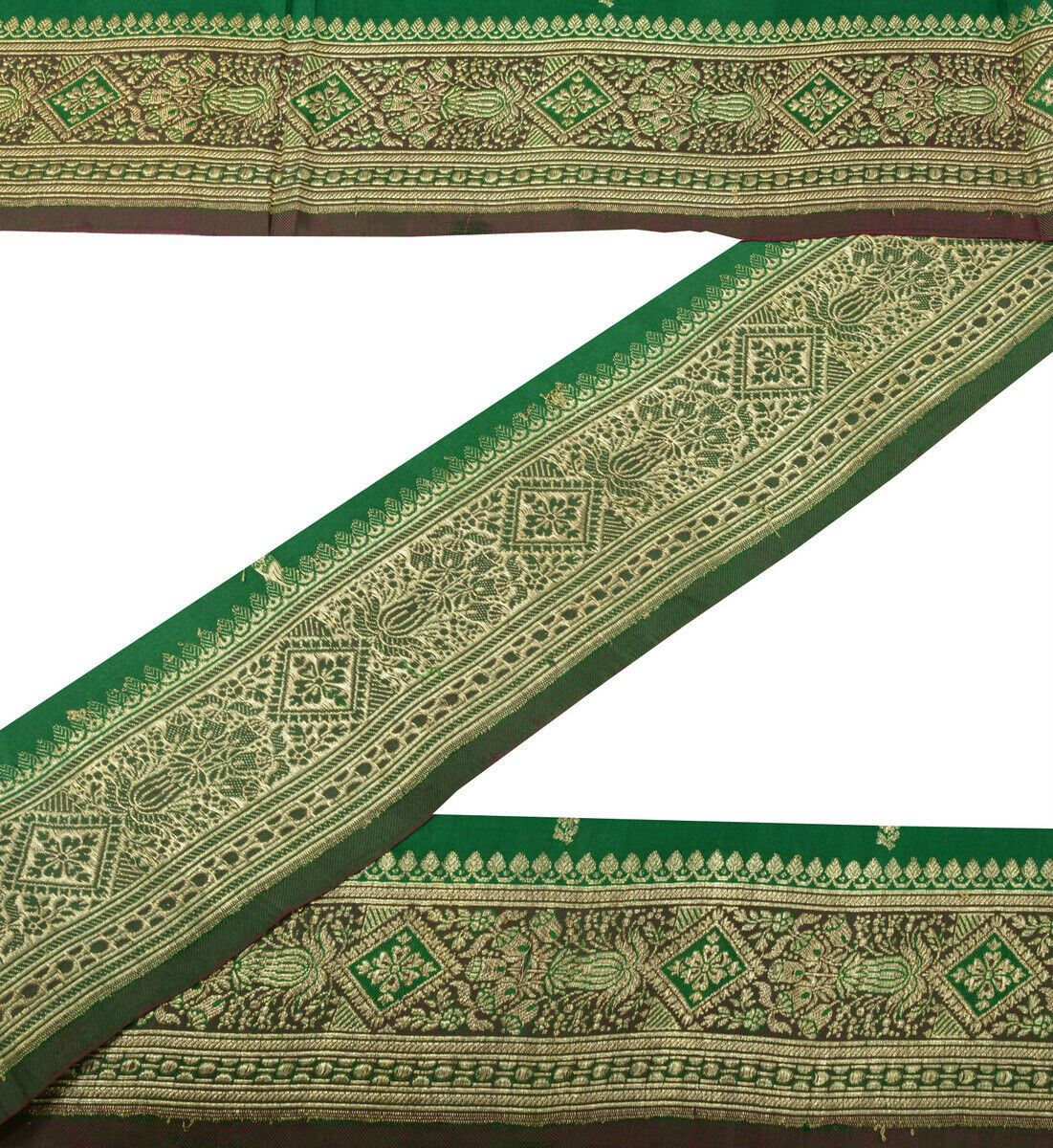 Antique Vintage Saree Border Indian Craft Trim Woven Zari Brocade Banarasi Lace