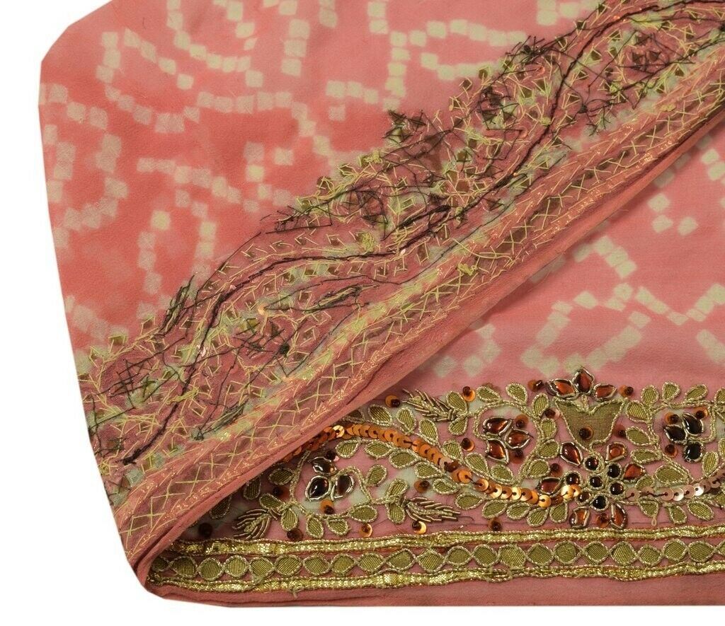 Vintage Sari Border Indian Craft Sewing Trim Hand Beaded Gota Patti Ribbon Lace