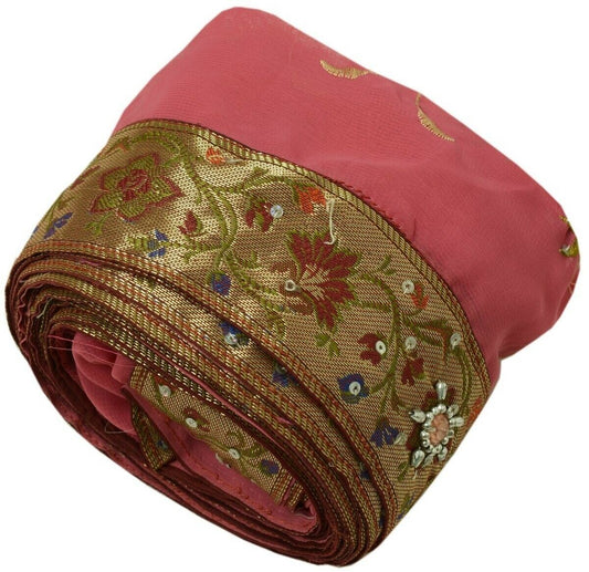 Vintage Sari Border Indian Craft Trim Zari Woven Hand Work Ribbon Lace Golden