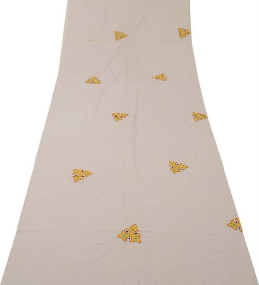 Indian Art Silk Vintage Sari Remnant Scrap Fabric for Sewing Craft Light Purple