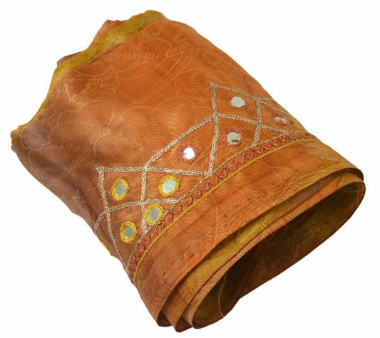 Vintage Saree Border Indian Craft Trim Antique Embroidered Mirror Work Lace