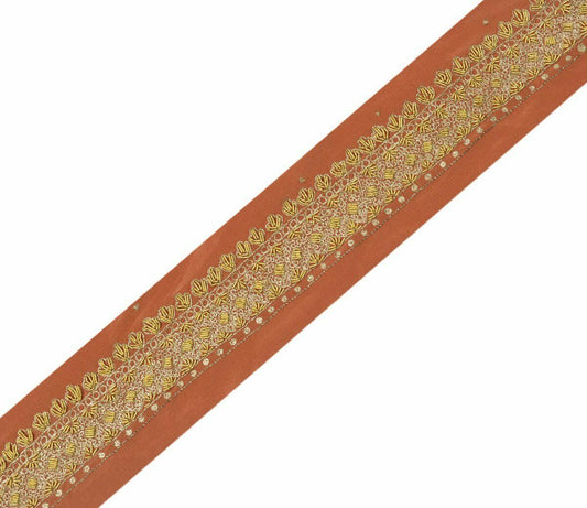 Antique Vintage Saree Border Indian Craft Trim Hand Beaded Zardozi Work Ribbon