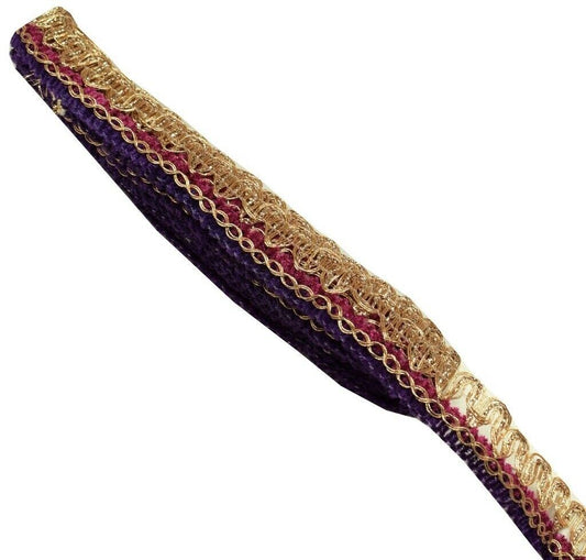 0.9" W 3 Yard Edging Border Indian Craft Trim Multi Color Sewing Ribbon Lace