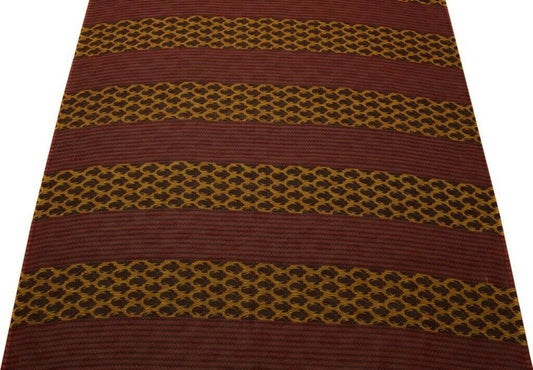 Vintage Saree Blend Georgette Silk Printed Scrap Sari Fabric for Craft Maroon