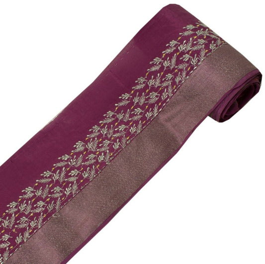 Vintage Sari Border Indian Craft Sewing Trim Zari Thread Embroidered Ribbon Lace