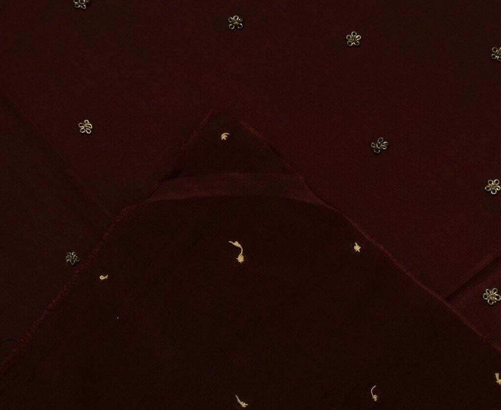 Vintage Saree Remnant Scrap Multi Purpose Design Craft Silk Fabric Hand Beaded