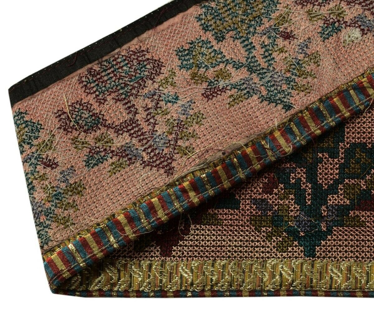 3.5" W Vintage Sari Border Indian Craft Trim Embroidered Sewing Ribbon Lace