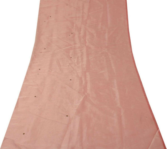 Indian Art Silk Vintage Sari Remnant Scrap Net Link Fabric for Sewing Craft