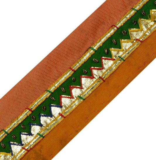 Vintage Saree Border Indian Craft Trim Hand Beaded Gota Patti Sewing Ribbon Lace