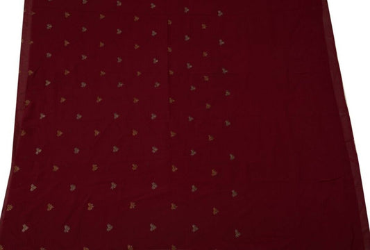 100% Pure Georgette Silk Vintage Sari Remnant Scrap Fabric for Sewing Craft