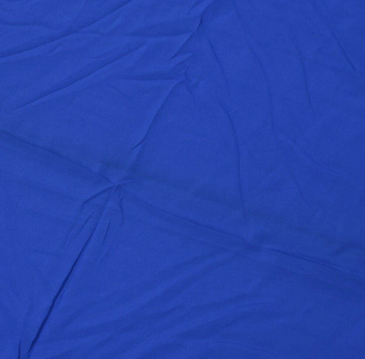 Blend Crepe Silk Blue Vintage Sari Remnant Scrap Fabric for Sewing Craft