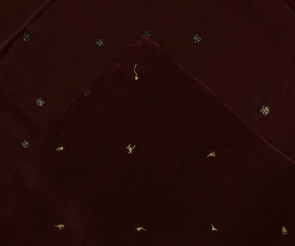 Vintage Saree Remnant Scrap Multi Purpose Pure Silk Craft Fabric Hand Beaded