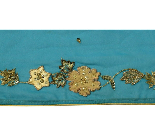 Vintage Sari Border Indian Craft Trim Hand Beaded Embroidered Patch Work Lace