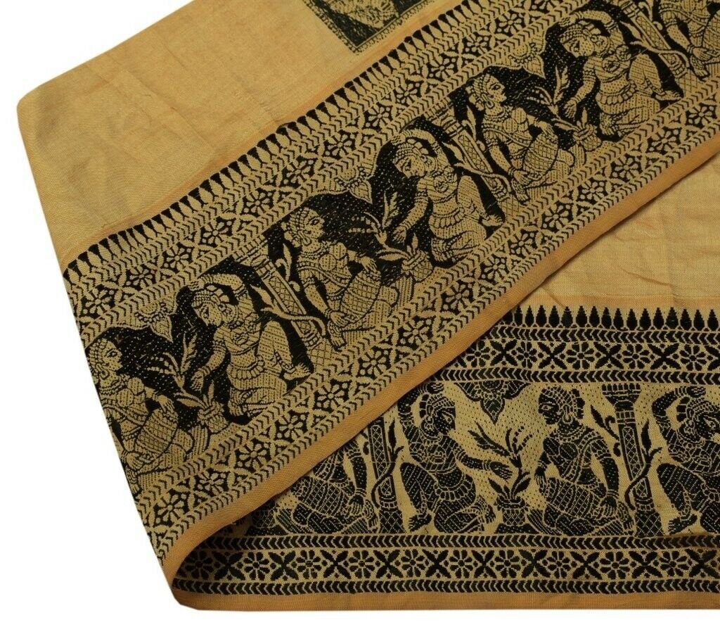 Vintage Sari Border Indian Craft Sewing Trim Woven Baluchari Ribbon Lace